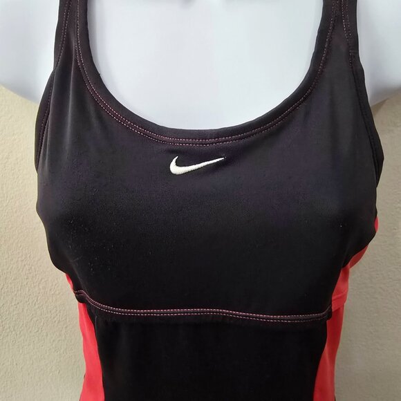 Nike One-Piece Swimsuit 6 – Black & Red Racerback Athletic Swimwear EUC - Picture 7 of 9